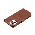 thumbnail image 2 of SaniMore Case for iPhone 15 Pro Max (6.7" 2023), Zipper Wallet Pocket Caed Slots Retro PU Leather Shockproof Drop-proof Flip Kickstand All-around Protective Shell, Brown, 2 of 11