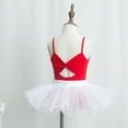 thumbnail image 5 of GYRATEDREAM Performance Classics Camisole Ballet Leotards for Girls/Toddlers/Kids, Adjustable Double Strap Gymnastics and Ballet Dancewear Red for 3-13Y, 5 of 8