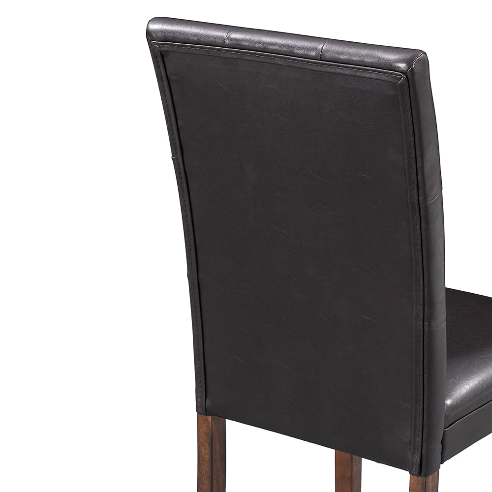 Kepooman 5-Piece Faux Marble Dining Table Set with 4 Thicken Cushion Chairs for Kitchen, Brown & Black Kepooman 5-Piece Faux Marble Dining Table Set with 4 Thicken Cushion Chairs for Kitchen, Brown & Black