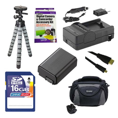 Sony Alpha a7S Digital Camera Accessory Kit includes SDM-1530 Charger SD4/16GB Memory Card SDNPFW50 Battery