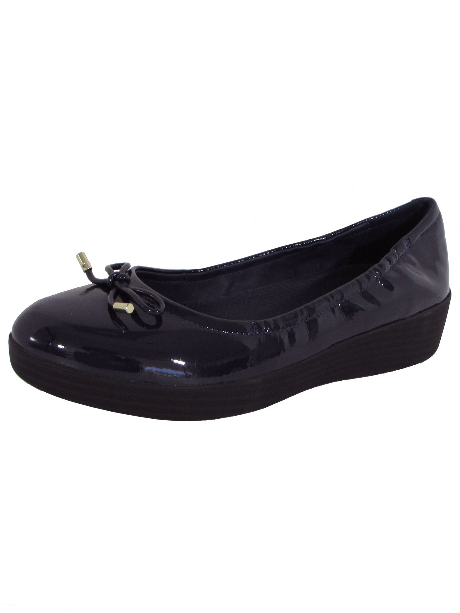Fitflop Womens Superbendy Ballerina Flat Shoes, Midnight Navy Patent, US 8.5 - Walmart.com