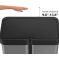 thumbnail image 6 of STRELECT Automatic Motion Sensor Trash Can, 60 Liter/16 Gallon Smart Dual Garbage Can, Touchless Automatic Recycle Bin with Lids for Kitchens Office, Stainless Steel, Without Inner Bucket, 6 of 8