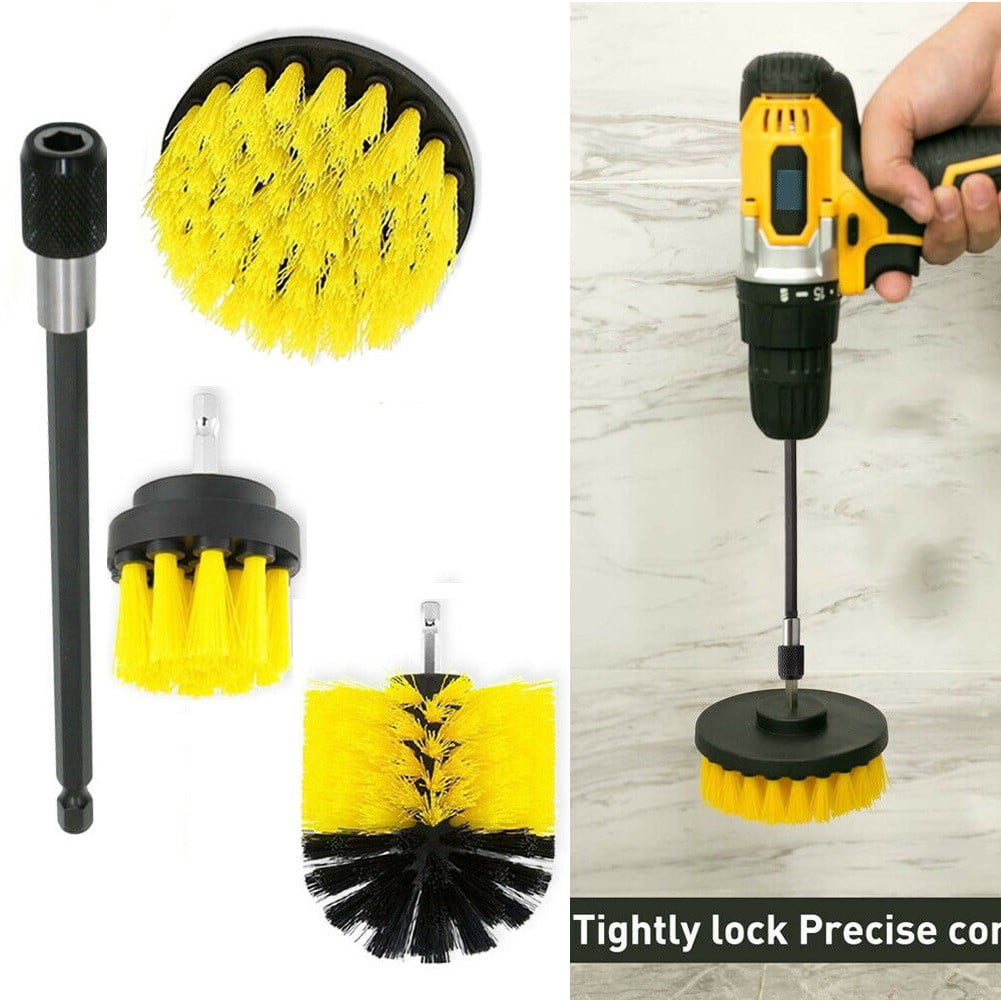 4Pcs Electric Drill Brush Power Cleaner Tool Washing Scrubber For Car Kitchen 