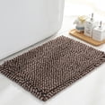 thumbnail image 5 of Unique Bargains Non Slip Absorbent Chenille Bathmat Washable Soft Bath Rug Brown 20" x 30", 5 of 7