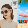 thumbnail image 5 of Leafael Personalized Initials Sunglasses for Women, Trendy Two Tone Purple Square Frame, Polarized UV400 Protection, Letter F, 5 of 6
