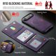 thumbnail image 5 of Case For IPhone Air Funda Protectora RFID de 6,5" con Ranuras para 7 Tarjetas Magsafe, Soporte 2 en 1, Funda Protectora de Cuero Desmontable a Prueba de Golpes, Morado, For IPhone Air, 5 of 7