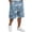 Blue, variant on Men's Capri Sweat Shorts Digital Camo Elastic Drawstring Loose Fit Below Knee Casual Streetwear Walking Athletic Shorts Black 2XL
