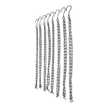 Galvanized Replacement - Nickanny’s MEDIUM DUTY 24 Inch Hanging Flower Basket Galvanized Replacement Chain -3 Point Garden Plant Hanger (Holds 75 Pounds) (8) …