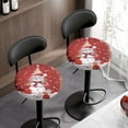 thumbnail image 2 of SEANATIVE Christmas Snowman Stool Covers Round 2 PCS Elastic Bar Stool Seat Covers 14"-16" Size L Round Stool Cushion Slipcover for Round Barstools＆Dining Chairs, 2 of 7
