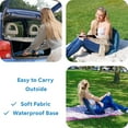 thumbnail image 6 of Floor Chair Adjustable Back Support Chair Foldable Meditation Seating Suede-Like Fabric Multiangle Cushioned Recliner for Adults Kids Video-Gaming Reading Watching, Navy, 6 of 7