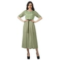 thumbnail image 4 of Moomaya Scoop Neck Midi Dress Pleated Dress For Women Flare Swing A-Line Dresses, 4 of 6