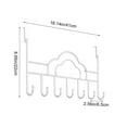 thumbnail image 2 of Oggfader Over the Door Hooks 7 Hook - No Drill Damage Free Metal Door Organizer, White Non-Slip Coat Hangers for Entryway Bathroom Bedroom Space Saving, 2 of 5