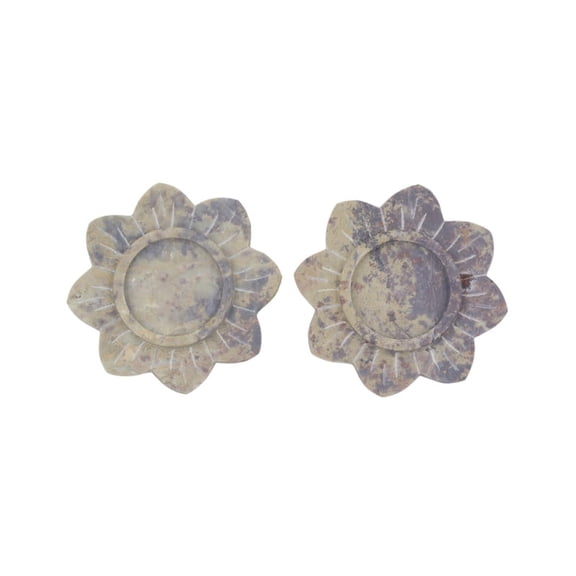 Calming Soapstone Lotus T-Light Holder – Creates a Warm Glow, Ideal for Living Room, Bedroom, or Meditation Room Décor