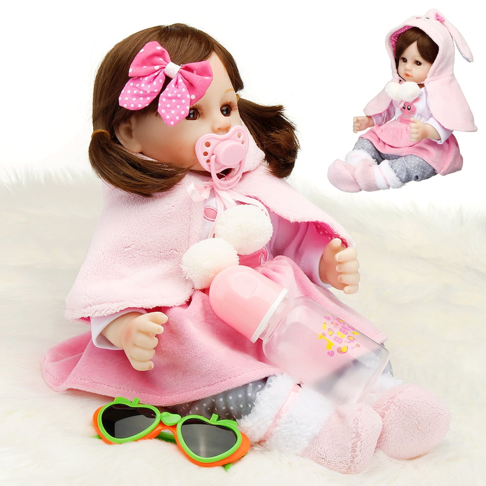 19inch 48cm Realistic Looking Full Body Soft Vinyl & Silicone Lifelike Reborn Baby Girl Doll Toddler Handmade Newborn Dolls Anatomically Correct
