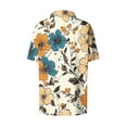 thumbnail image 5 of BRGZLK Women's Sleeved Shirt Fashion Casual Loose Short Print Button Down Business Casual Top Lightweight Summer V Neck Work Blouse, 5 of 6