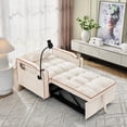 thumbnail image 4 of LUCKHAO 3-in-1 Sofa Bed, Convertible Sleeper Chair Sofa Bed, Pull Out Chair Bed with USB Ports and Type-C port on ,Modern Velvet Sofa Chair Sleeper Bed ,Single Lounge Armchair, 4 of 8