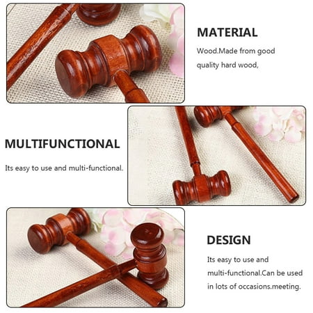 

Yuangui 3Pcs Wooden Gavel Toy for Courtroom Kids Cars