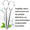 thumbnail image 2 of 2pcs Tongue Brush Large Opening Tongue Scraper [Silver], 2 of 5