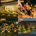 thumbnail image 4 of 8 Packs Solar Tiki Torch Lights with Flickering Flame, Waterproof H-alloween Solar Lights Outdoor, Solar H-alloween Pathway Lights, H-allowee Decor Lights for Garden, Lawn, Patio, Yard, 4 of 8