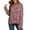 Pink, variant on Long Sleeve Striped T Shirt For Casual Color Loose Fit Crewneck Top