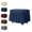 dark blue, variant on Rectangle Stretch Ottoman Slipcover, Chair Cover Footstool Protector For Living Room Bedroom-beige-2pcs