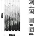 thumbnail image 6 of Black and White Misty Forest Shower Curtain Set Grey Gray Ombre Waterproof Fabric Shower Curtains Nature Tree Mountain Decorative Bathroom Bath Curtain Decor (Black,36"x 72"), 6 of 6