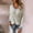 Gray, variant on AOOCHASLIY 2023 Womens Sweater Ladies Fashion Loose Twisted Rope Hollow Long Sleeve V-neck Sweater