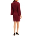 thumbnail image 3 of INSPIRE CHIC Pencil Dress for Women Business Split Sleeve Slim Fit Mini Bodycon Dress XL Red, 3 of 6