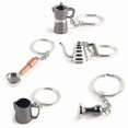 thumbnail image 1 of 5pcs Creative Barista Coffee Tamper Keychain Espresso Portafilter Moka Pitcher Keyring Portable Coffee Accessories Gift, 1 of 5