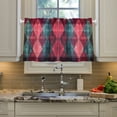 thumbnail image 2 of Yayeee Kitchen Curtains Tier Pair Light Filtering 27"x24" Rod Pocket Short Cafe Window Panel, Vibrant Green Tartan Pattern, 2 of 7