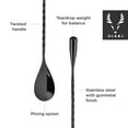 thumbnail image 3 of Viski Gunmetal Stainless Steel Barspoon for Cocktail Party, Home Bar Gifts, 3 of 11