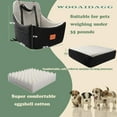 thumbnail image 2 of Lealchum Dog Car Seat for Medium Dog, Pet Travel Car Bed with Seat Belt, Car Dog Seat (Black/Gray), 2 of 6