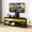 Brown, variant on Uforic Height Adjustable TV Stand Mount with Power Outlet with LED Lights for TVs up to 70 inches, Gray