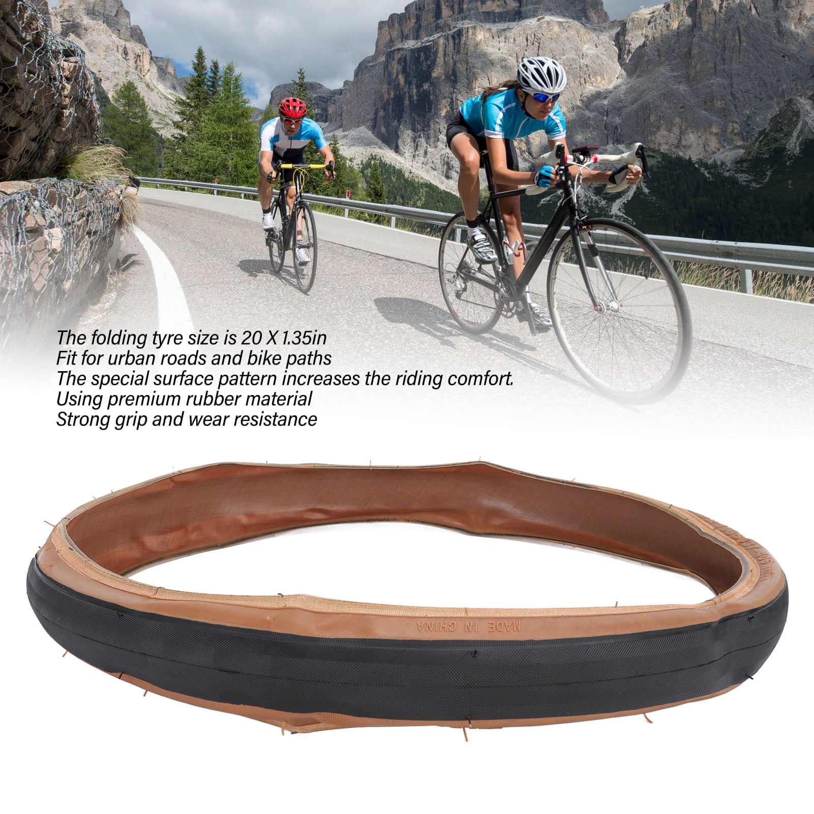 Folding bike tire size best sale