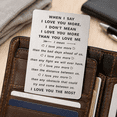 thumbnail image 7 of When I Say I Love You More Wallet Card, Romantic Valentines Day Cards, I Love You Gifts for Him Her, Valentines Gifts for Men, Anniversary Card for Husband, Long Distance Present for Boyfriend, 7 of 7