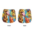 thumbnail image 5 of Lsque Colorful Giraffes with Drinks Printed Women's Running Shorts with Liner Pockets,Elastic Quick Dry Workout Athletic Gym Yoga Shorts,Womens High Waist Shorts-Medium, 5 of 9