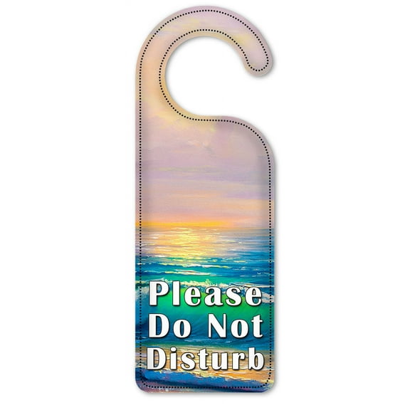Do Not Disturb Door Knob Hanger Sign - Beach in the Morning