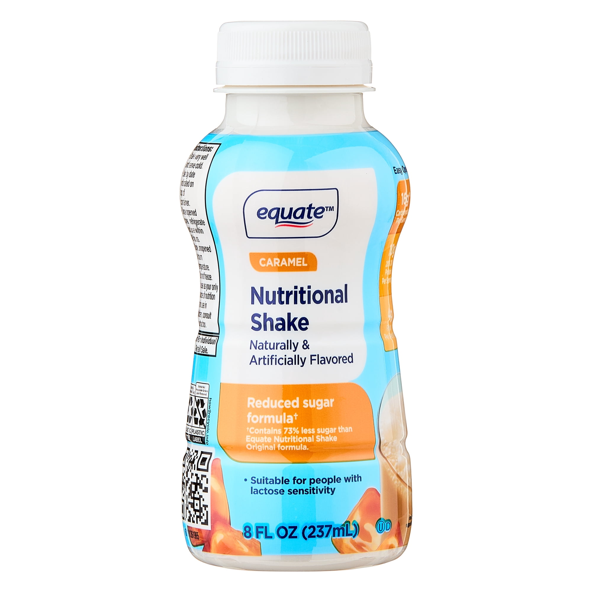 Equate Reduced Sugar Formula Nutritional Shakes, Caramel, 8 fl oz, 6 Count