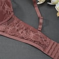 thumbnail image 5 of GEWSEY Women's Backless Comfort Bra Lift T-Shirt Bra Floral Lace Everyday Bras (Brick Red, S), 5 of 8