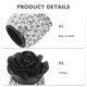 thumbnail image 3 of ADDHAT 4Ud Tapas Decorativas Negras Para De Neumático Con Floral, 3 of 6