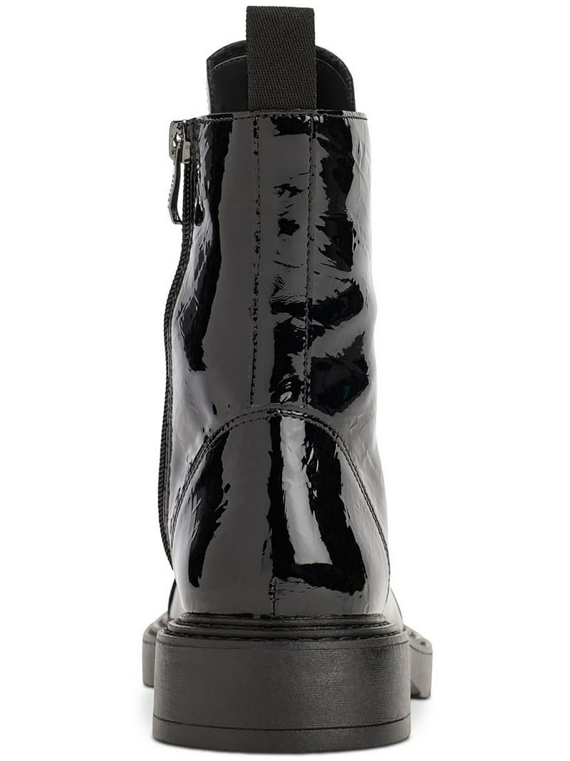 DKNY Womens Malaya Patent Leather Ankle Combat & Lace-up  display picture 3