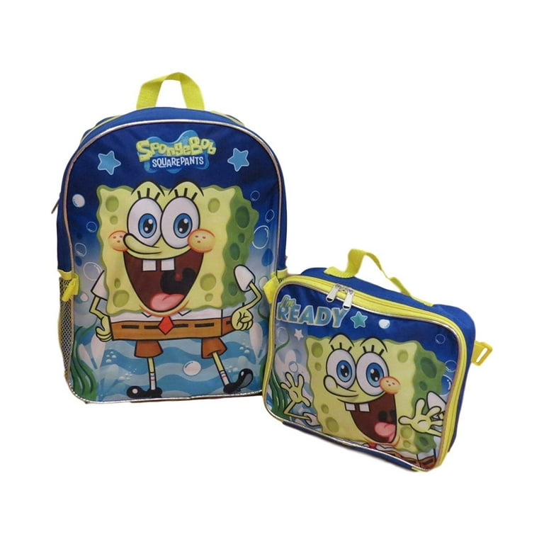 Spongebob 16 Backpack With Detachable Matching Lunch Box