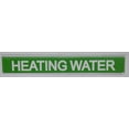 thumbnail image 1 of Four (4) Set of 5 PCS - Pipe Marking- Heating Water (Sticker, Green, 1X8)(ref-2022-4), 1 of 4