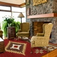 thumbnail image 3 of Ottomanson Agra Old West 5x8 Indoor Handmade Wool Area Rug, 5' x 7'6", Red/Brown, 3 of 5