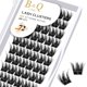 thumbnail image 1 of Lash Clusters B01 D Curl 0.472 in B&Q LASH Pestañas individuales naturales Extensiones de grupos de pestañas individuales Cluster DIY en casa Extensiones de pestañas DIY 72 grupos de pestañas CD Curl, 1 of 4