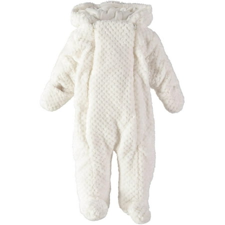 Baby Dove Plush Honeycomb Pram Suit - Ivory Ivory 3-6 Months