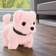 thumbnail image 3 of Electric plush toy puppy can walk, bark, nod and wag its tail 1-3 pet playhouse children's toys (vertical eared teddy bear 【 pink 】), 3 of 5
