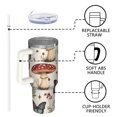 thumbnail image 4 of OBREWU Mushroom and Butterfly Tumbler with Handle and Lid,Mushroom and Butterfly 40oz Double Wall Vacuum Insulated Tumbler,Cups Gift for Women and Men, 4 of 7