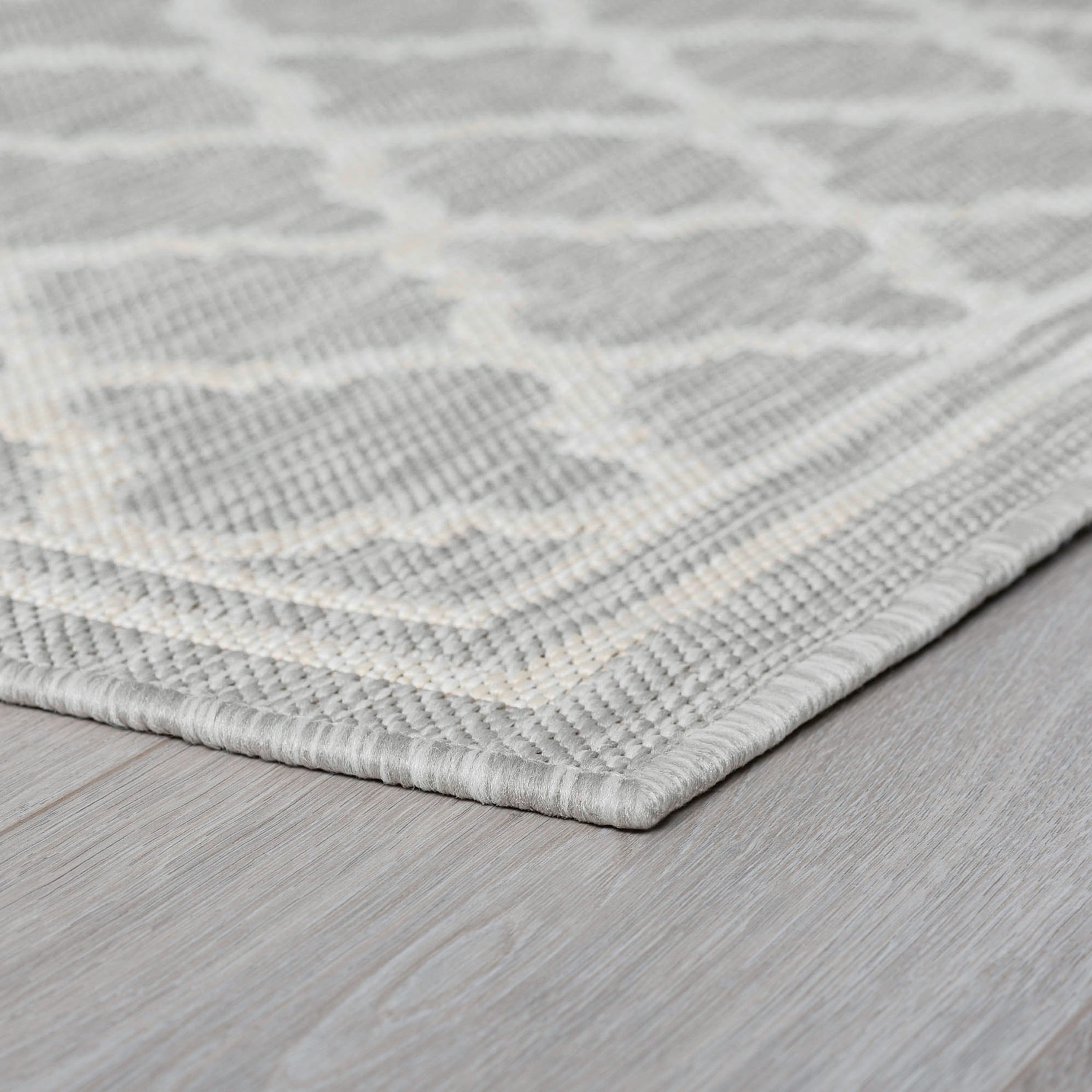 2x3 Water Resistant, Small Indoor Outdoor Rugs for Patios, Front Door Entry, Entryway, Deck, Porch, Balcony | Outside Area Rug for Patio | Gray, Geometric | Size: 2' x 3'