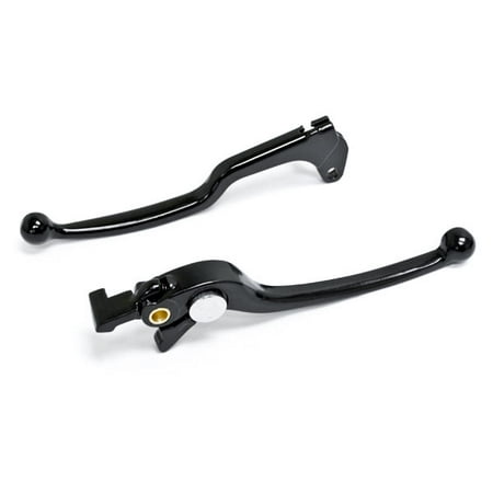 Brake Lever Grips - Krator Suzuki GSXR 600 / 750 / 1000 / TLR100S Billet Aluminum Black Brake and Clutch OEM Stock Style Hand Grips Levers Left and Right One Pair Motorcycle 1995-2005 2006 2007 2008 2009 2010 2011 2012